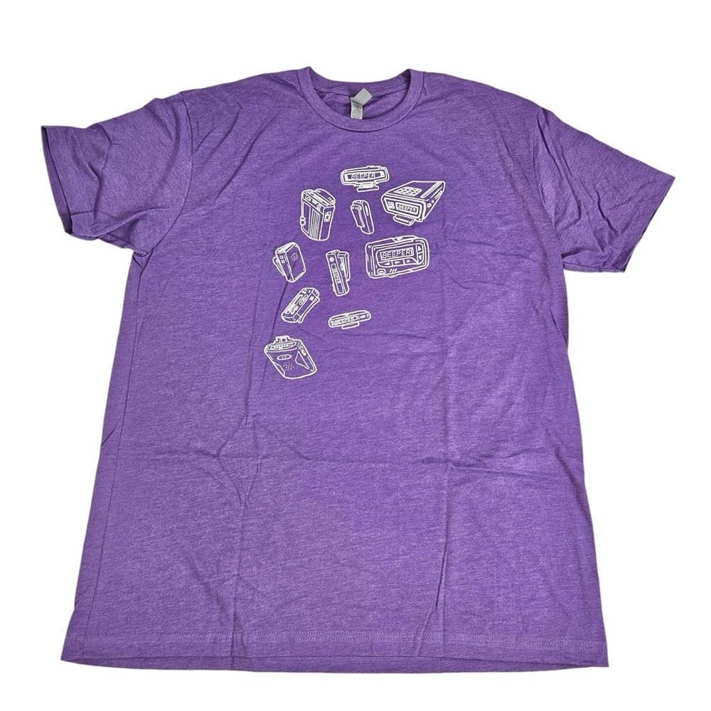 OG Beeper Pager Tee Purple T-Shirt Men’s XL Next Level Apparel